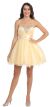 Main image of Strapless Sequined Bust Short Tulle Prom Party Dress